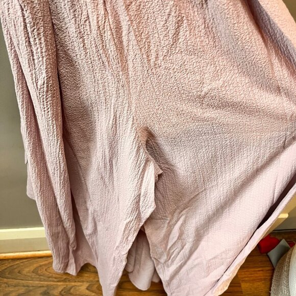 Sleeveless Calvin Klein Dress Womens Size 8 Pink Textured Belted Wrap Midi New W - Picture 6 of 10